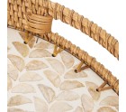 Tray Alexandra House Living Multicolour Rattan Mother of pearl Circular 33 x 35 x 33 cm