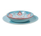 Vajilla Alexandra House Living Azul Porcelana 27 x 1 x 27 cm