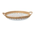 Tray Alexandra House Living Multicolour Rattan Mother of pearl Circular 40 x 5 x 33 cm