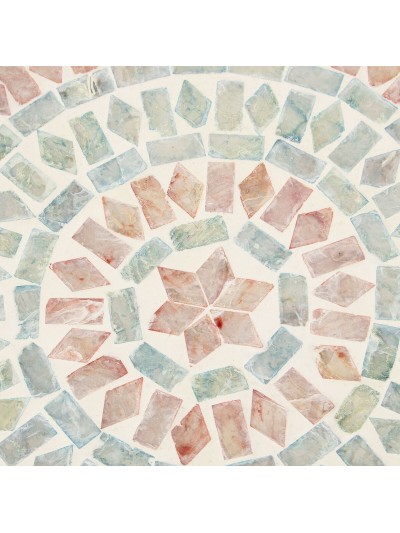 Tray Alexandra House Living Multicolour Rattan Mother of pearl Circular 33 x 35 x 33 cm