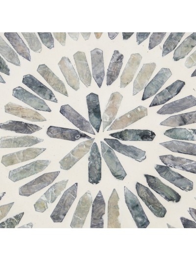 Tray Alexandra House Living Multicolour Rattan Mother of pearl Circular 33 x 35 x 33 cm