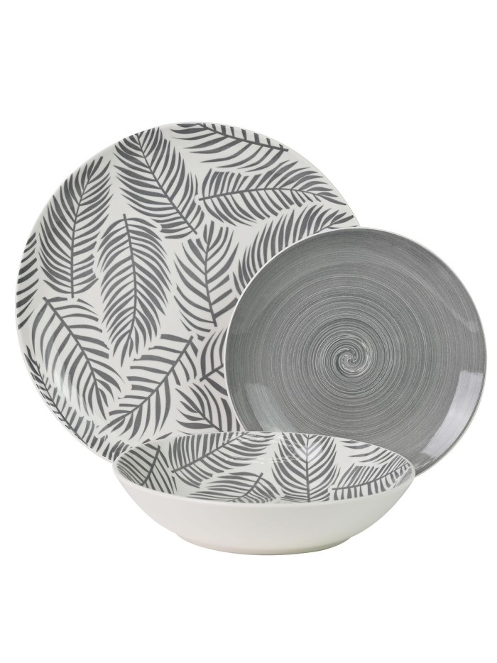 Tableware Alexandra House Living Grey Porcelain 27 x 1 x 27 cm