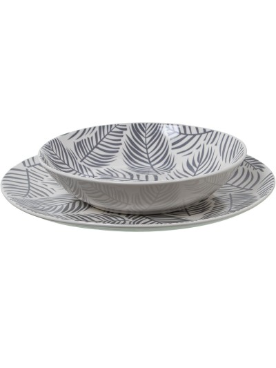 Tableware Alexandra House Living Grey Porcelain 27 x 1 x 27 cm