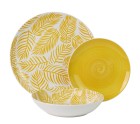 Tableware Alexandra House Living Yellow Porcelain 27 x 1 x 27 cm