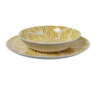 Assiettes Alexandra House Living Jaune Porcelaine 27 x 1 x 27 cm