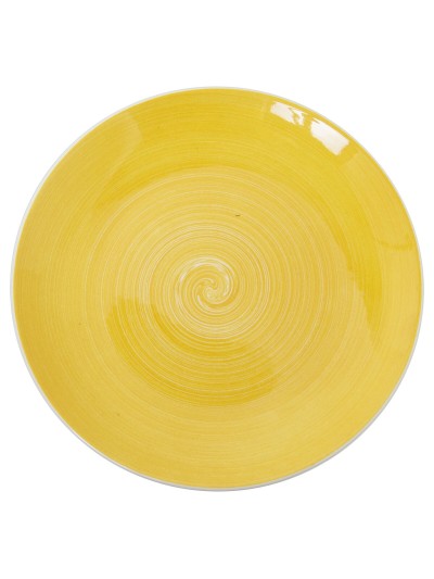Tableware Alexandra House Living Yellow Porcelain 27 x 1 x 27 cm