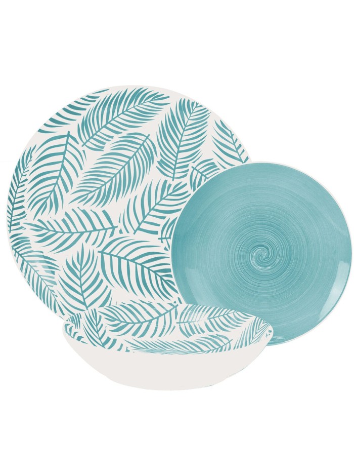 Vajilla Alexandra House Living Azul Porcelana 27 x 1 x 27 cm