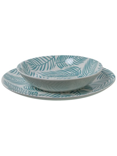 Assiettes Alexandra House Living Bleu Porcelaine 27 x 1 x 27 cm