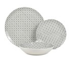 Tableware Alexandra House Living Grey Porcelain 27 x 1 x 27 cm