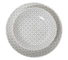 Assiettes Alexandra House Living Gris Porcelaine 27 x 1 x 27 cm