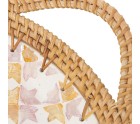 Tray Alexandra House Living Multicolour Rattan Mother of pearl Circular 40 x 5 x 33 cm