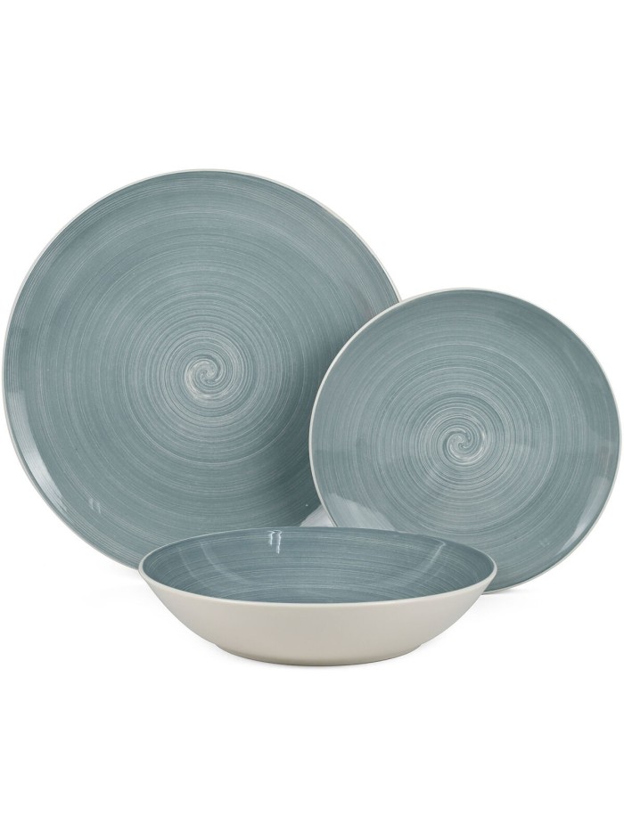 Vajilla Alexandra House Living Azul Porcelana 27 x 1 x 27 cm
