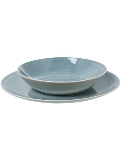 Tableware Alexandra House Living Blue Porcelain 27 x 1 x 27 cm