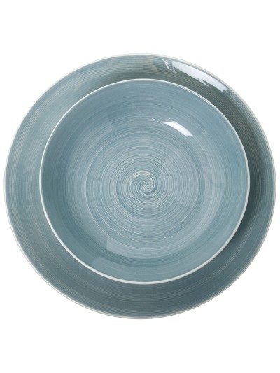 Vajilla Alexandra House Living Azul Porcelana 27 x 1 x 27 cm