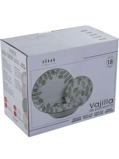 Vajilla Alexandra House Living Azul Porcelana 27 x 1 x 27 cm