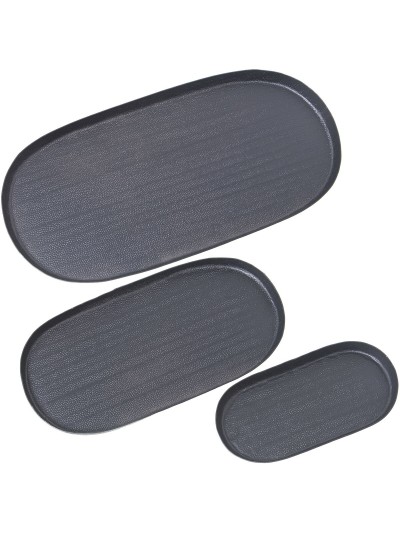 Juego de Bandejas Alexandra House Living Negro Metal Aluminio 40 x 20 cm 30 x 15 cm 21 x 11 cm 3 Piezas