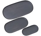 Juego de Bandejas Alexandra House Living Negro Metal Aluminio 40 x 20 cm 30 x 15 cm 21 x 11 cm 3 Piezas