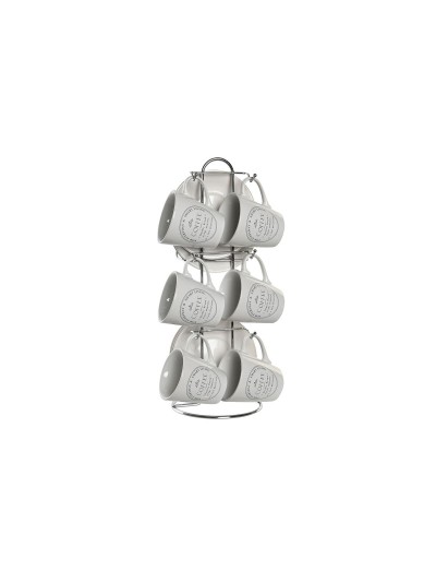 Set of Mugs with Saucers DKD Home Decor (Refurbished A)