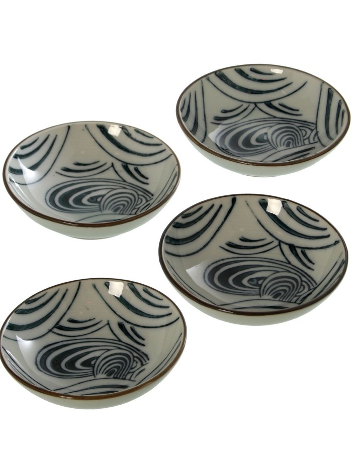 Set of bowls Alexandra House Living 09606 White Ceramic 8,3 X 2,5 cm (4 Units)