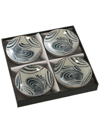 Set of bowls Alexandra House Living 09606 White Ceramic 8,3 X 2,5 cm (4 Units)