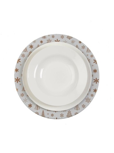 Bajo Plato Versa Metal 33 x 1,5 x 33 cm Navidad