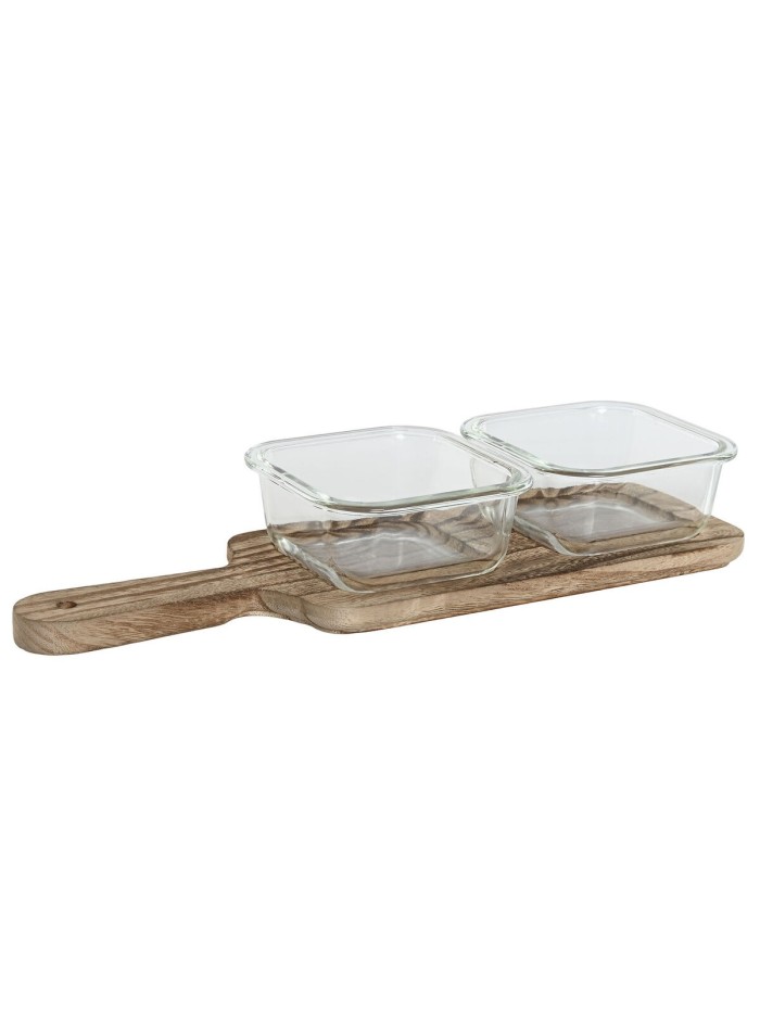 Bandeja de Aperitivos Home ESPRIT Natural 320 ml 36 x 11 x 6 cm