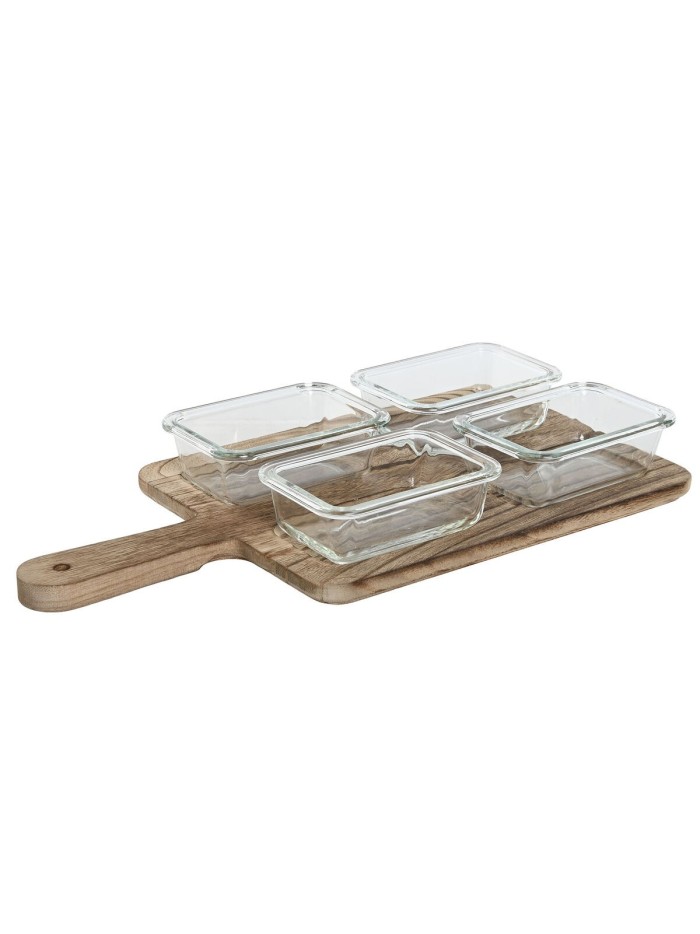 Bandeja de Aperitivos Home ESPRIT Natural 350 ml 39,5 x 20 x 5 cm