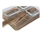 Snack tray Home ESPRIT Natural 350 ml 39,5 x 20 x 5 cm