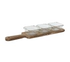 Bandeja de Aperitivos Home ESPRIT Natural 140 ml 43 x 10 x 5,5 cm