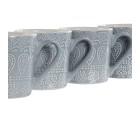 Juego de 4 Tazas Mug Home ESPRIT Azul Gres 340 ml 13 x 9,5 x 9,2 cm Mandala