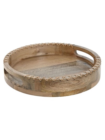 Bandeja de Aperitivos Home ESPRIT Natural Colonial 30 x 30 x 5 cm