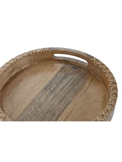 Snack tray Home ESPRIT Natural Colonial 30 x 30 x 5 cm