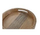 Snack tray Home ESPRIT Natural Colonial 30 x 30 x 5 cm