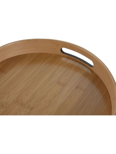 Snack tray Home ESPRIT Black Natural Modern 30 x 30 x 5 cm