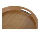 Bandeja de Aperitivos Home ESPRIT Negro Natural Moderno 30 x 30 x 5 cm
