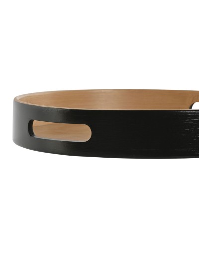 Bandeja de Aperitivos Home ESPRIT Negro Natural Moderno 30 x 30 x 5 cm