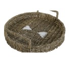 Juego de Bandejas Home ESPRIT Blanco Natural Boho 44 x 44 x 12 cm (3 Unidades)