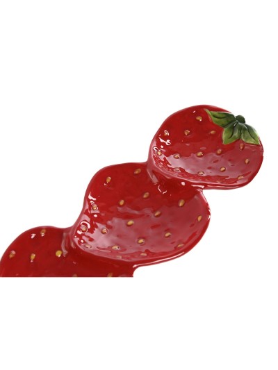 Snack tray Home ESPRIT Red Modern 32 x 11,5 x 3,2 cm