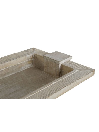 Snack tray Home ESPRIT White Modern Stripped 48 X 30,5 X 7,5 cm