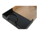 Bandeja de Aperitivos Home ESPRIT Negro Natural Moderno 42 x 27 x 4,5 cm