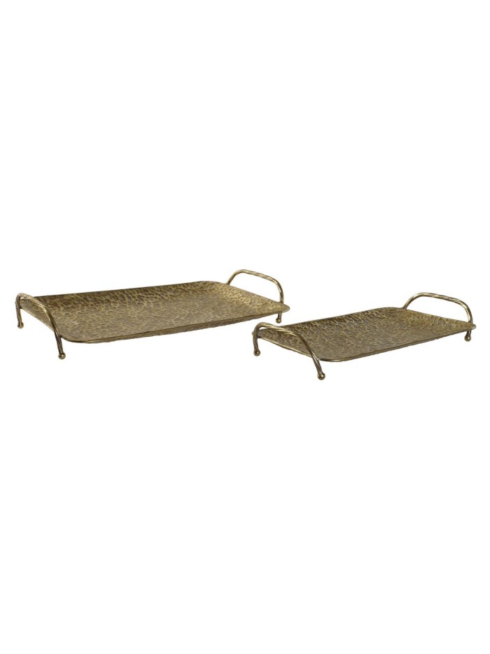 Jeux de plateaux Home ESPRIT Doré Moderne 48,5 x 30 x 8 cm (2 Unités)