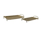 Jeux de plateaux Home ESPRIT Doré Moderne 48,5 x 30 x 8 cm (2 Unités)