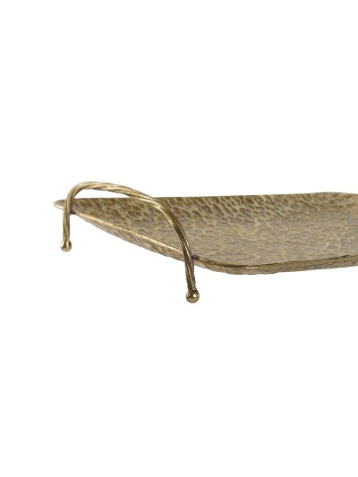 Juego de Bandejas Home ESPRIT Dorado Moderno 48,5 x 30 x 8 cm (2 Unidades)