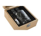 Set de Whisky Home ESPRIT Natural Bambú Cristal