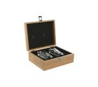 Set de Whisky Home ESPRIT Natural Bambú Cristal