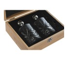 Set de Whisky Home ESPRIT Natural Bambú Cristal