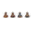 Teapot Home ESPRIT Yellow Red Crystal Porcelain 1 L (4 Units)