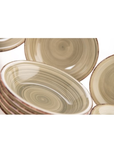 Tableware Quid Vita Natura Green Ceramic 18 Pieces