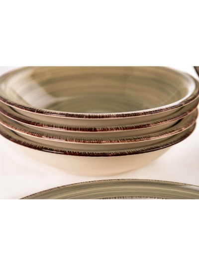 Tableware Quid Vita Natura Green Ceramic 18 Pieces