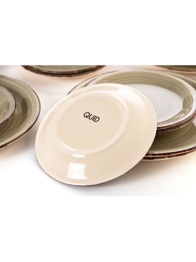 Tableware Quid Vita Natura Green Ceramic 18 Pieces